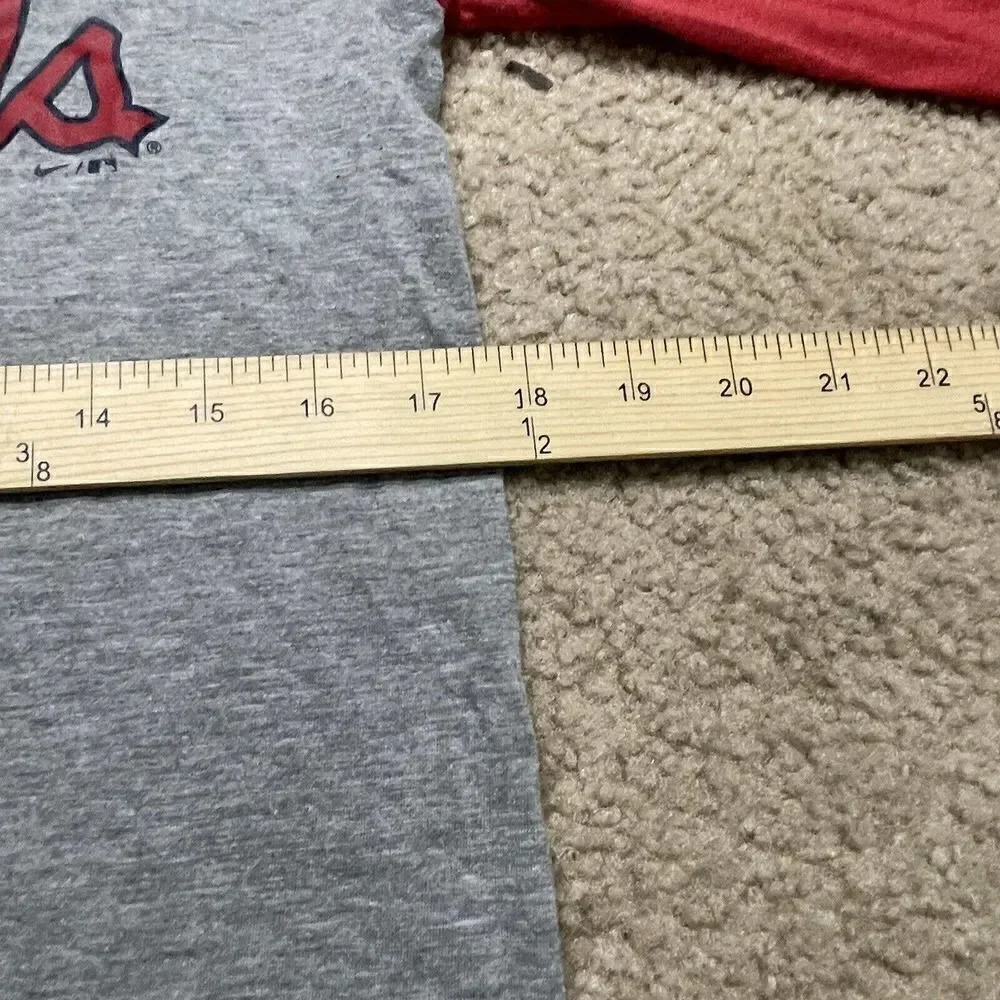 St. Louis Cardinals Nike Tee Small Nike Red Gray Baseball Raglan Tee MLB